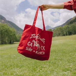 Red Surf Ranch Tote Bag and Wild West Hat